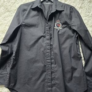 Ralph Lauren Black Women Shirt with Embroidery